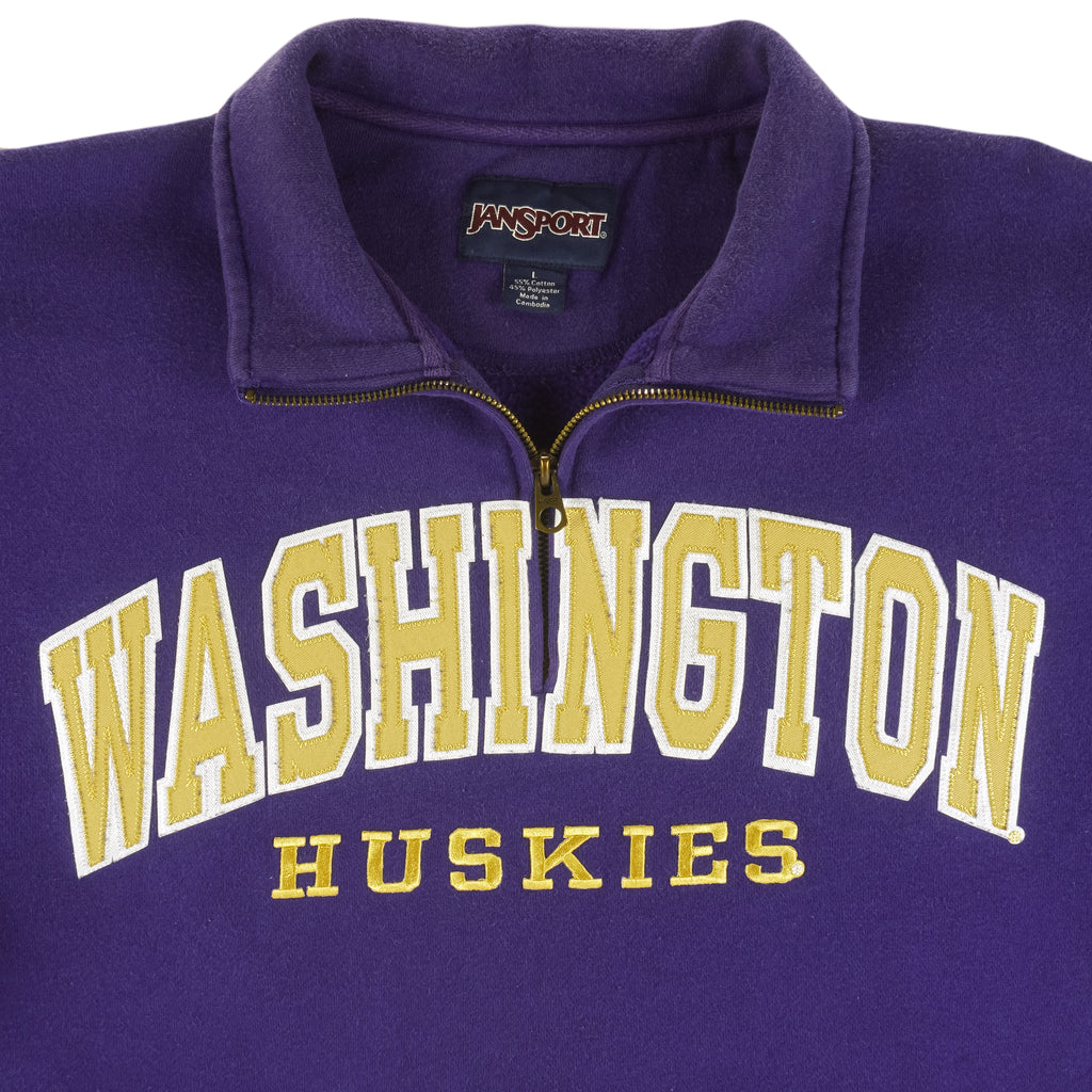 NCAA (Jan Sport) - Washington Huskies Embroidered Sweatshirt 1990s Large Vintage Retro College