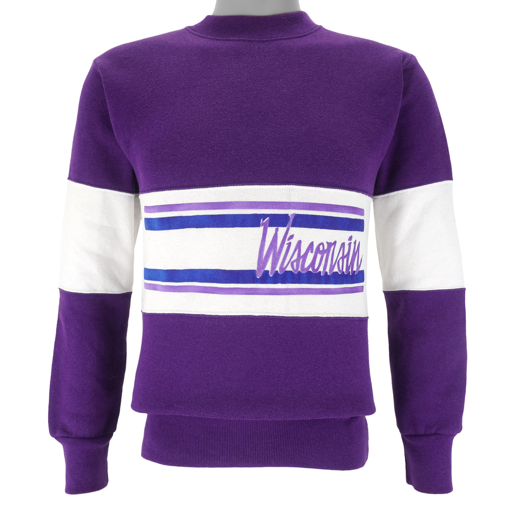 Vintage (Soffe Sweats) - Wisconsin Crew Neck Sweatshirt 1990s Small Vintage Retro