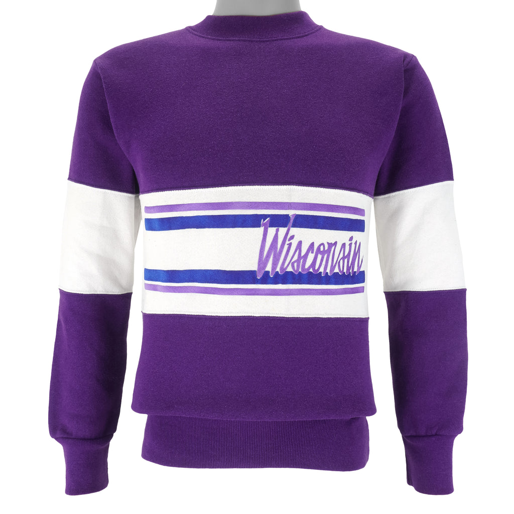 Vintage (Soffe Sweats) - Wisconsin Crew Neck Sweatshirt 1990s Small Vintage Retro