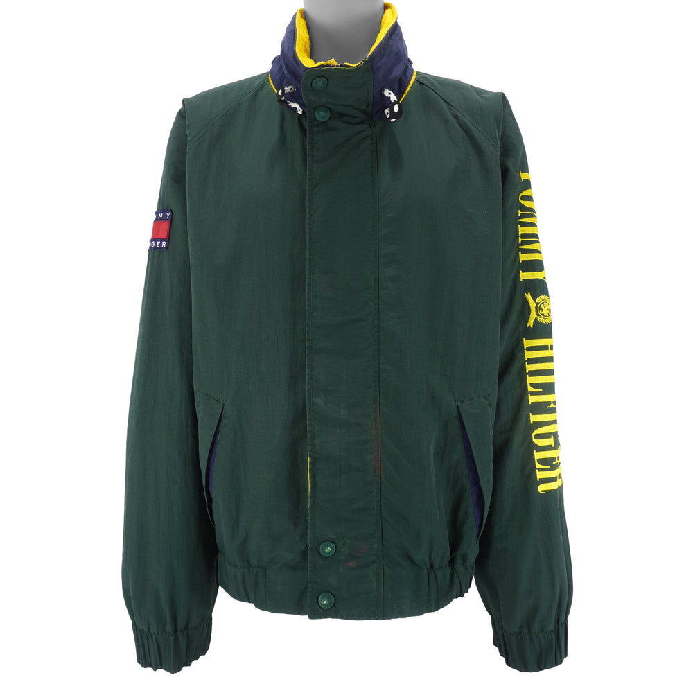 Tommy Hilfiger - Zip-Up Embroidered Jacket 1990s X-Large Vintage Retro