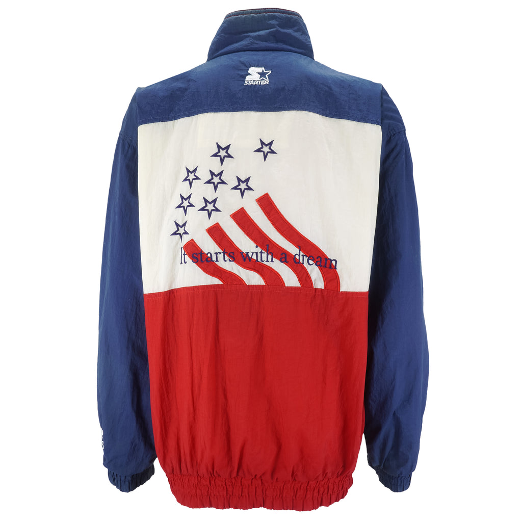 Starter - Atlanta Olympics, Team USA Embroidered Windbreaker 1996 Large Vintage Retro