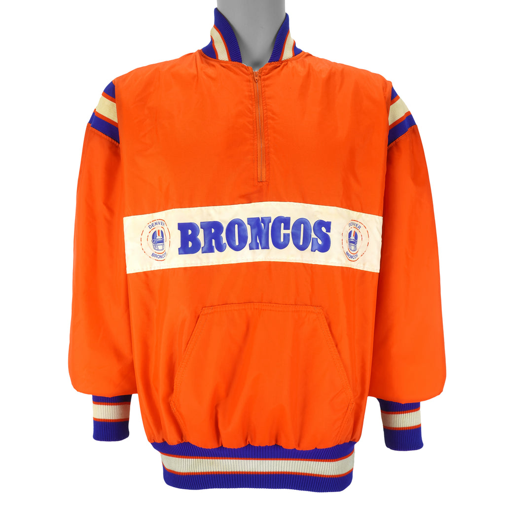 NFL (De Long) - Denver Broncos 1/4 Zip Jacket 1990s X-Large Vintage Retro Football