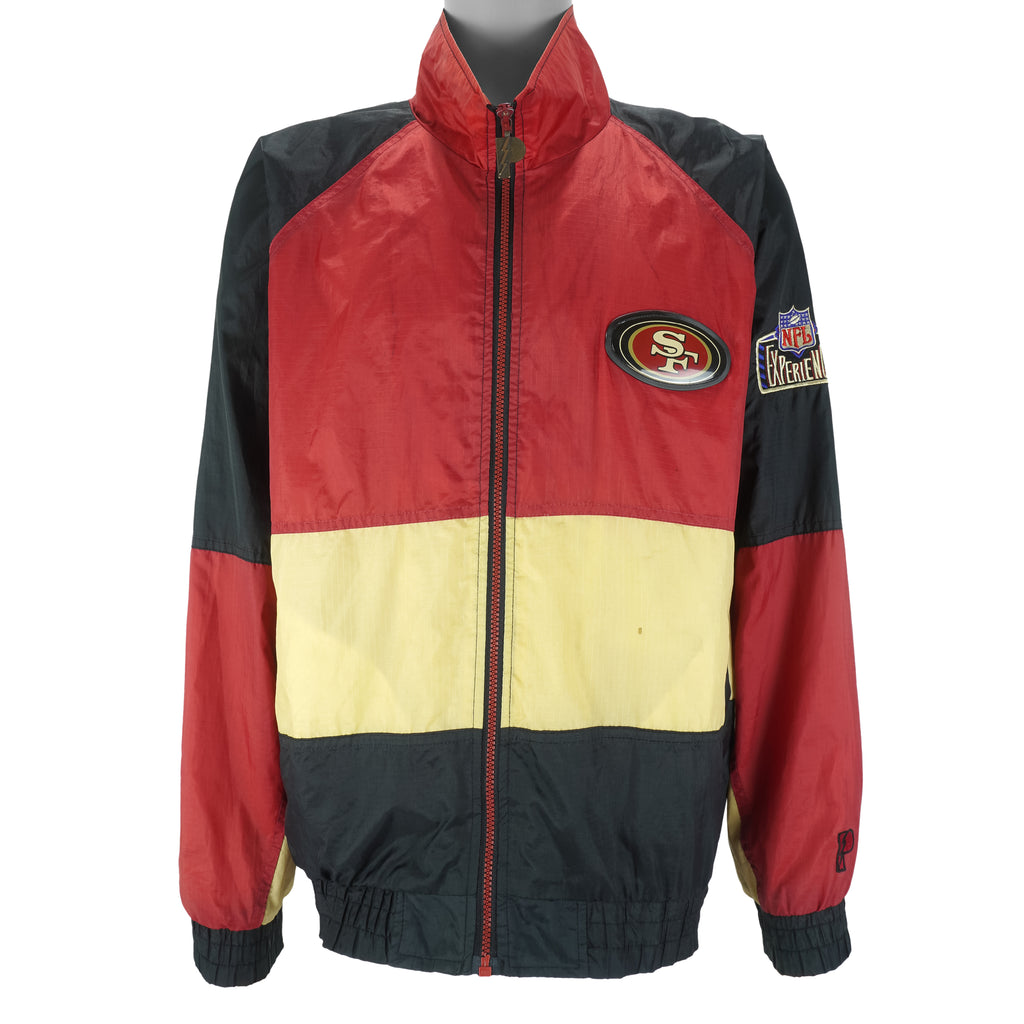 NFL (Pro Player) - San Francisco 49ers Zip-Up Windbreaker 1990s Large Vintage Retro Football