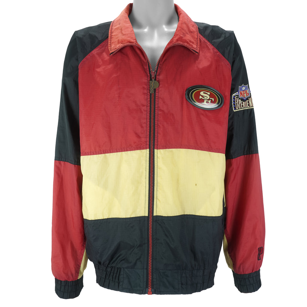 NFL (Pro Player) - San Francisco 49ers Zip-Up Windbreaker 1990s Large Vintage Retro Football