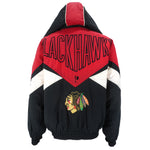 NHL (Pro Player) - Chicago Blackhawks Hooded Jacket 1990s Large Vintage Retro Hockey
