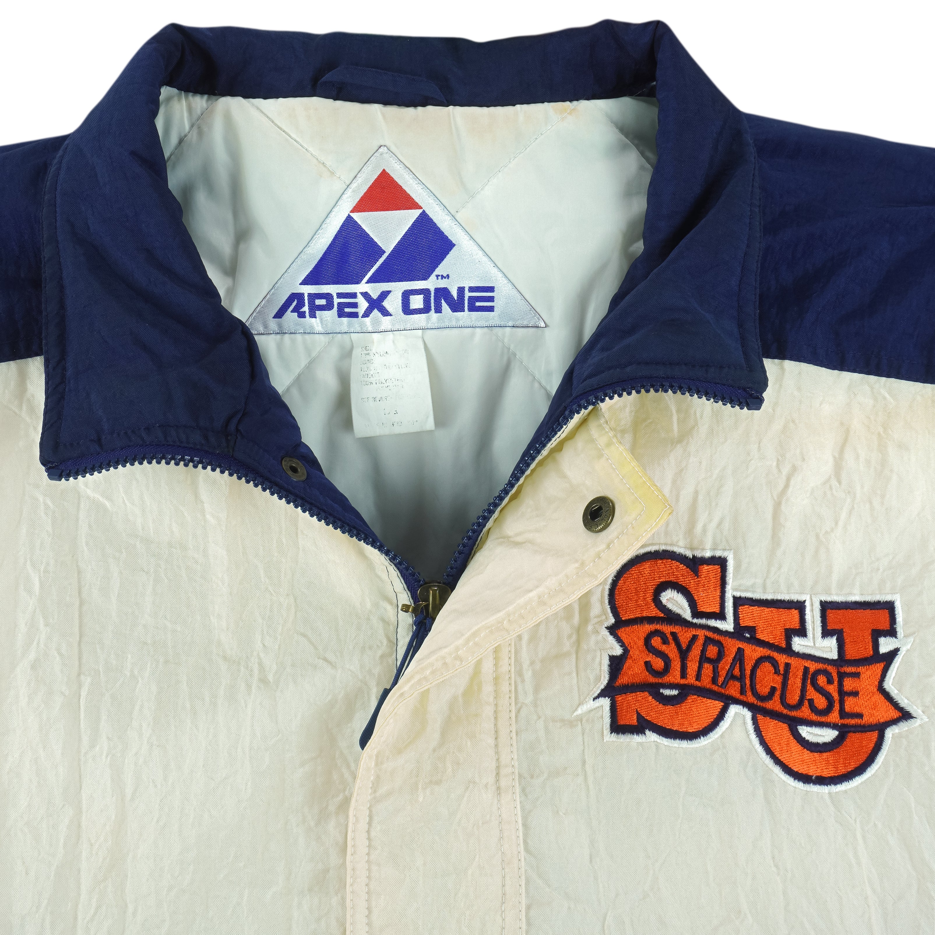 NCAA (Apex One) - Syracuse Orangemen Zip-Up Jacket 1990s XX-Large Vintage Retro College