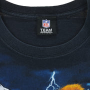 NFL (Team Apparel) - Denver Broncos Helmet T-Shirt 2000s Large Vintage Retro Football