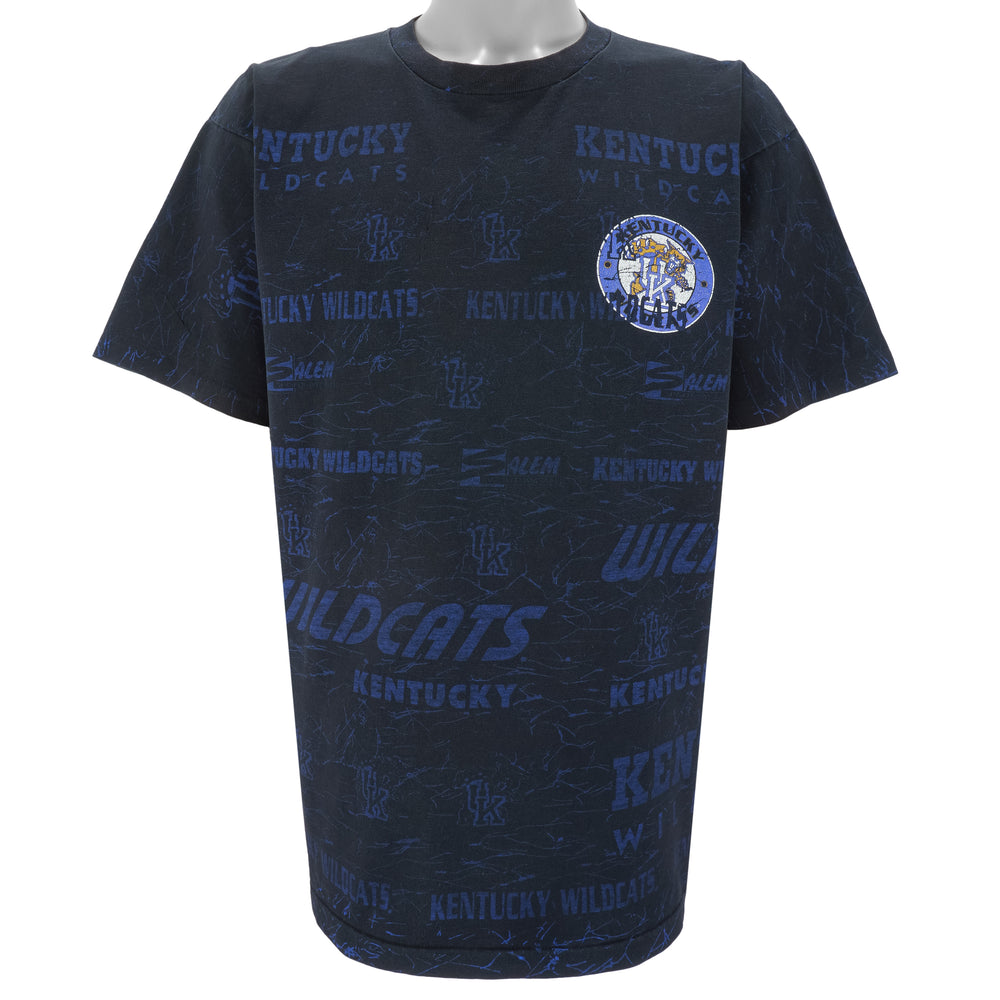 NCAA (Salem) - Kentucky Wildcats All Over Print T-Shirt 1990s Large Vintage Retro College