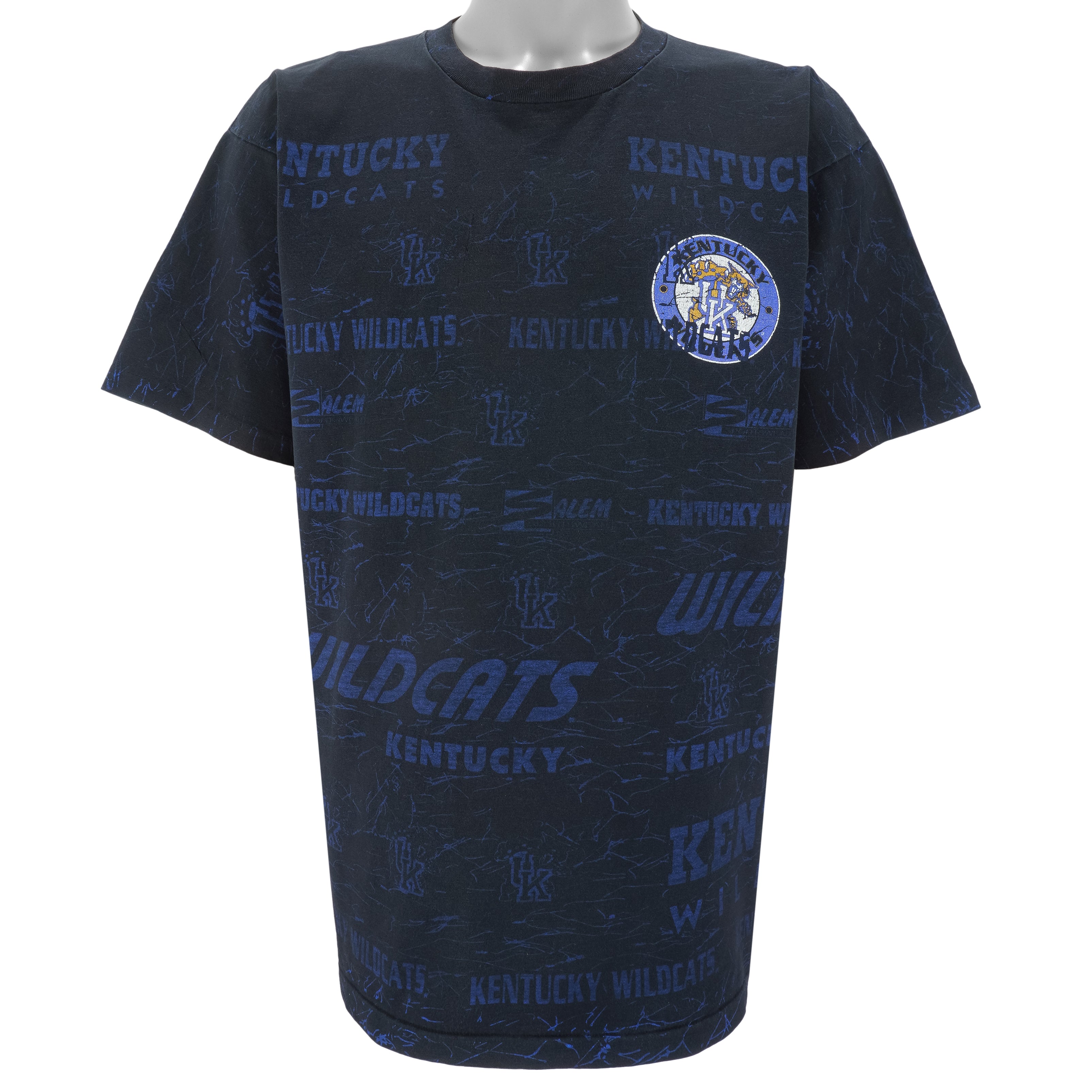 NCAA (Salem) - Kentucky Wildcats All Over Print T-Shirt 1990s Large Vintage Retro College
