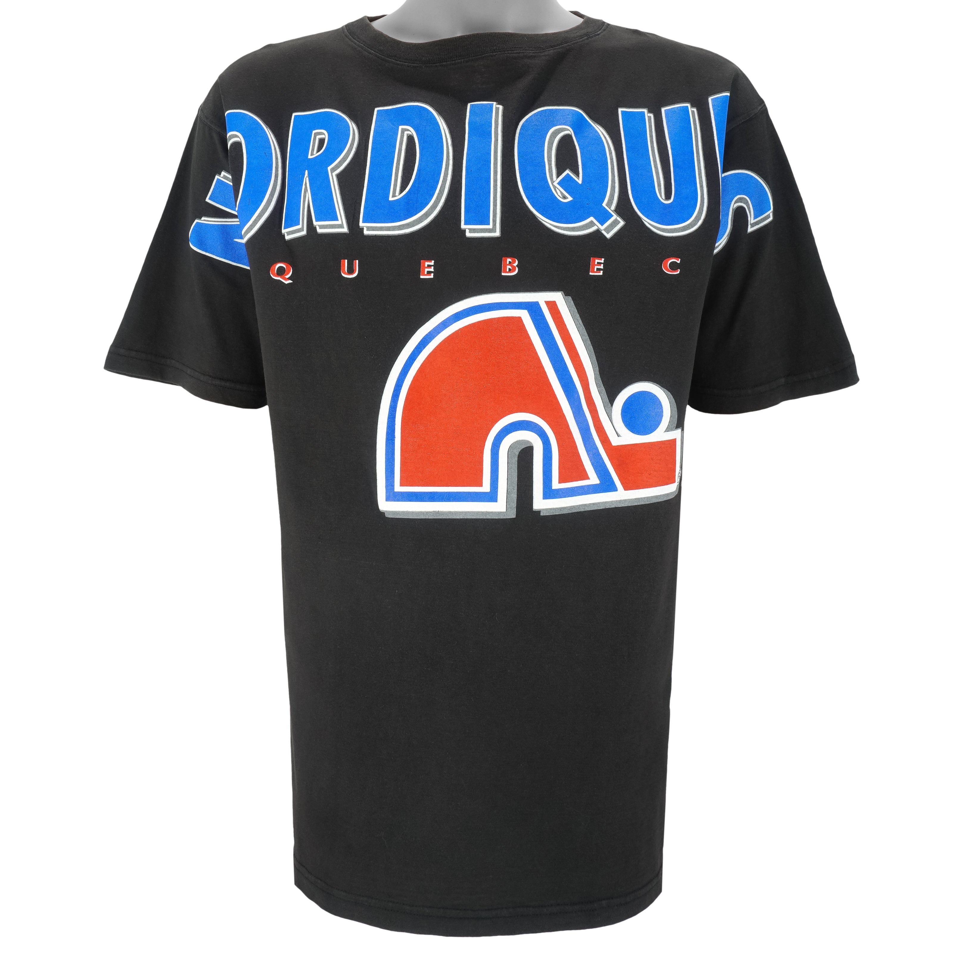 NHL (Ravens)- Quebec Nordiques T-Shirt 1994 Large Vintage Retro Baseball