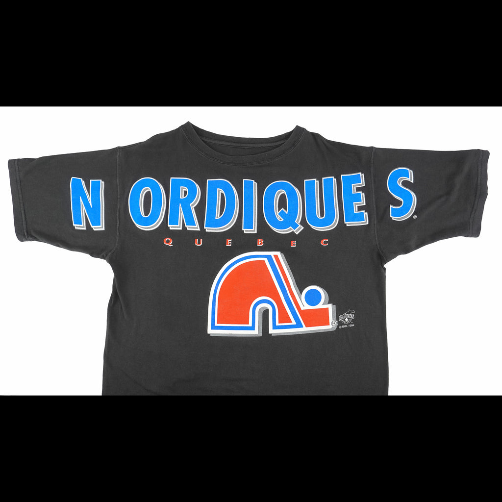 NHL (Ravens)- Quebec Nordiques T-Shirt 1994 Large Vintage Retro Baseball