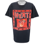 NBA (Home Team) - Miami Heat Single Stitch T-Shirt 1990s X-Large Vintage Retro Basketball