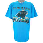 NFL (True Fan) - Carolina Panthers Single Stitch T-Shirt 1993 Large Vintage Retro Football