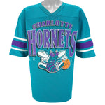 NBA (GTS) - Charlotte Hornets Single Stitch T-Shirt 1990s Large Vintage Retro Basketball