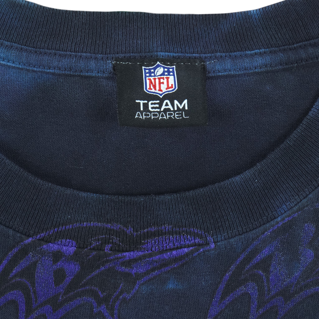 NFL (Team Apparel) - Baltimore Ravens T-Shirt 1990s X-Large Vintage Retro Football
