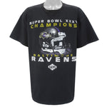 NFL (Logo Athletic) - Baltimore Ravens Super Bowl Champs Helmet T-Shirt 2000s X-Large