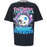 NFL (Belton) - Dallas Cowboys Helmet Single Stitch T-Shirt 1990s X-Large Vintage Retro Football