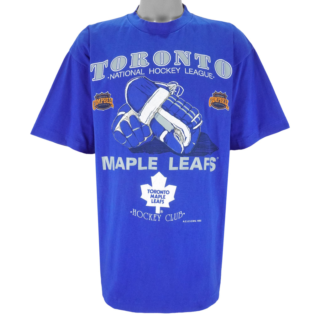 NHL (Softwear) - Toronto Maple Leafs Single Stitch T-Shirt 1992 Large Vintage Retro Hockey