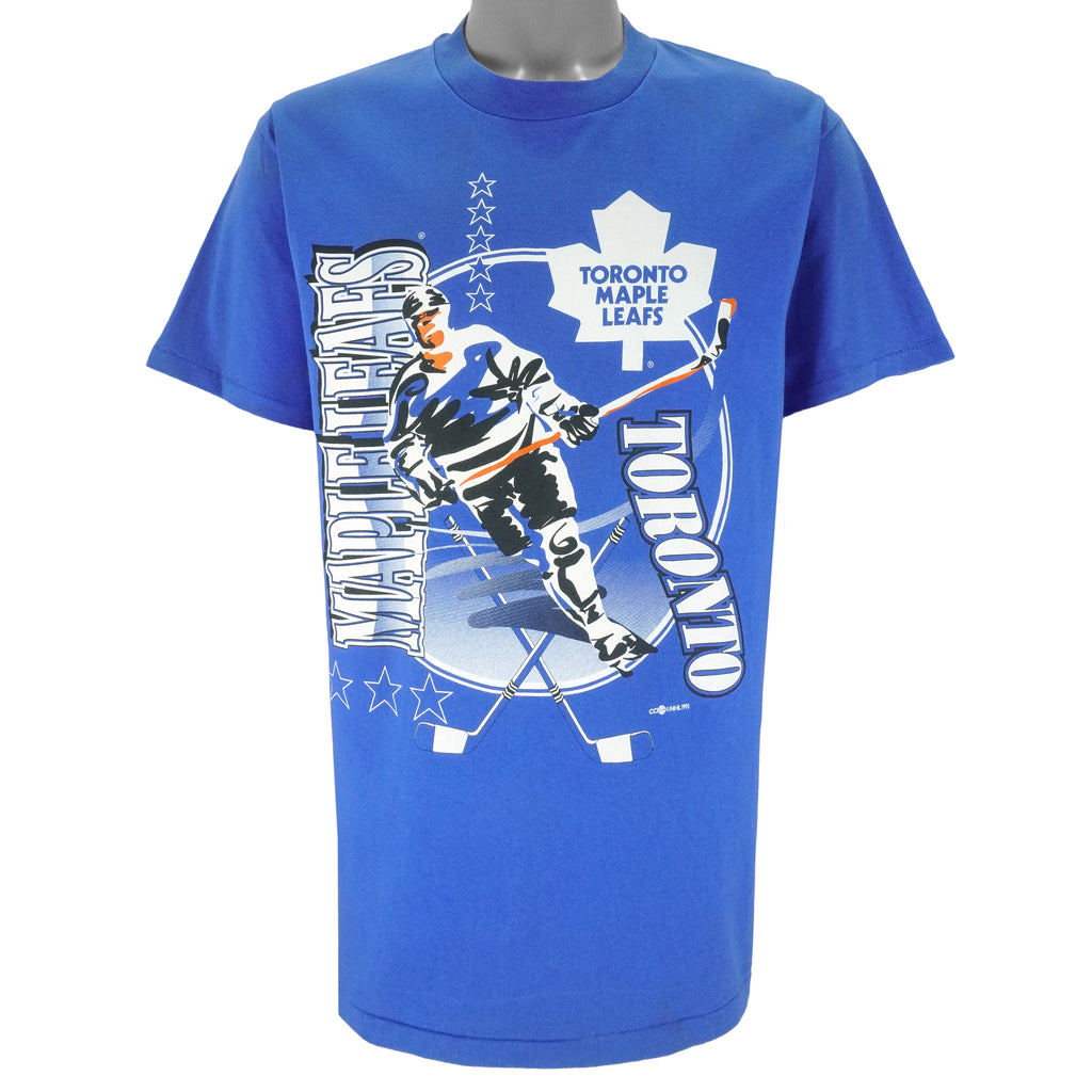 NHL (Hanes) - Toronto Maple Leafs ฺSingle Stitch T-Shirt 1993 Large Vintage Retro Hockey
