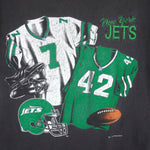 NFL (Nutmeg) - New York Jets Embroidered T-Shirt 1993 Medium Vintage Retro Football