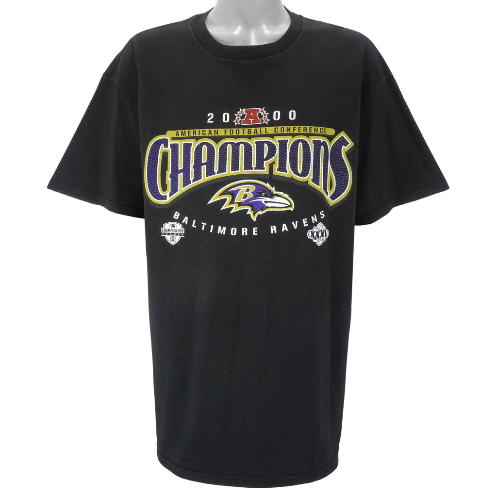 NFL (Logo Athletic) - Baltimore Ravens Super Bowl Champs 35th T-Shirt 1990s XX-Large Vintage Retro Football