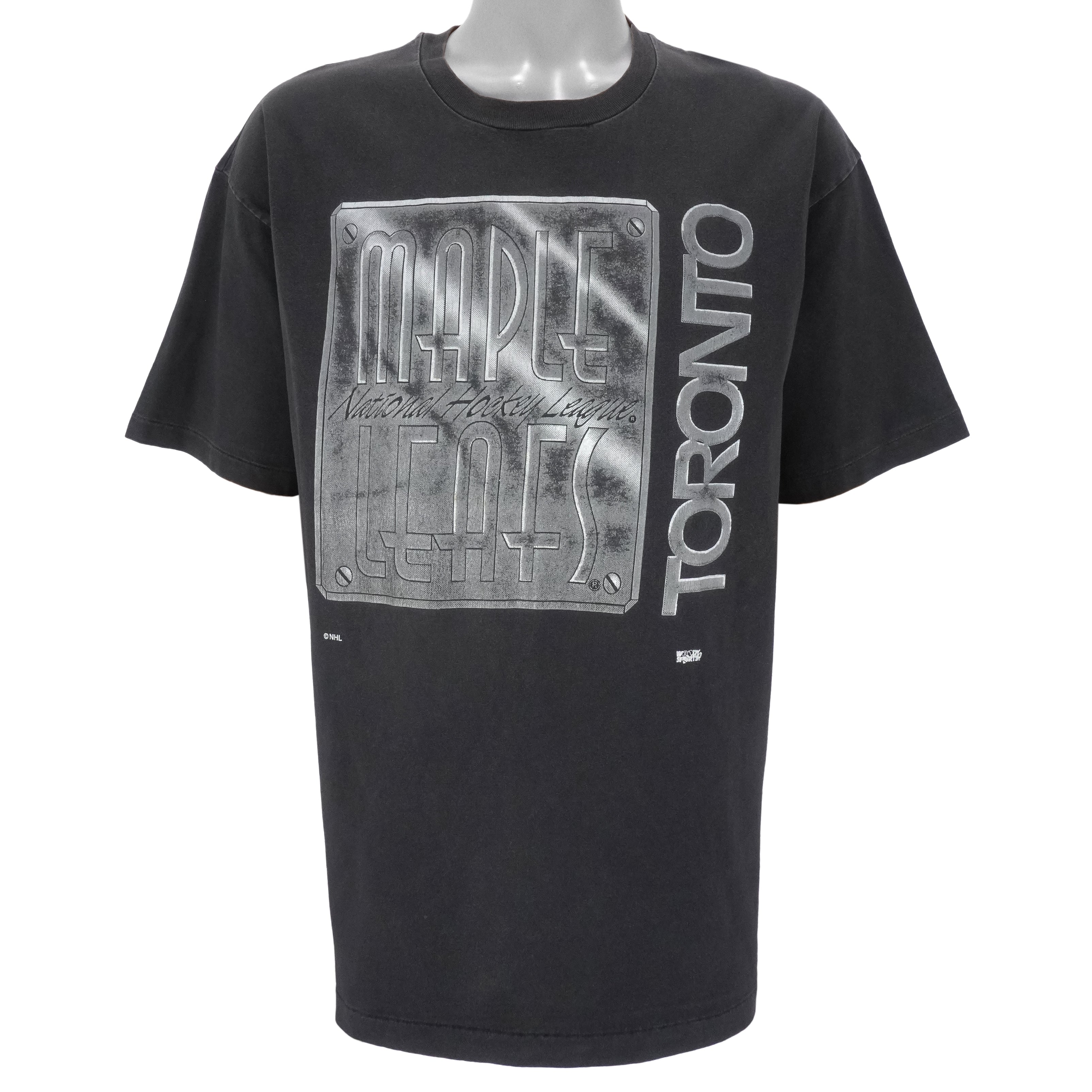 NHL (Hanes) - Toronto Maple Leafs ฺSingle Stitch T-Shirt 1990s X-Large Vintage Retro Hockey