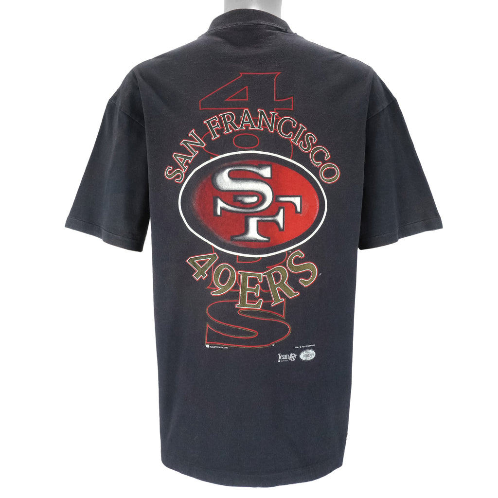 NFL (Bulletin Athletic) - San Francisco 49ers Single Stitch T-Shirt 1990s Large Vintage Retro Football