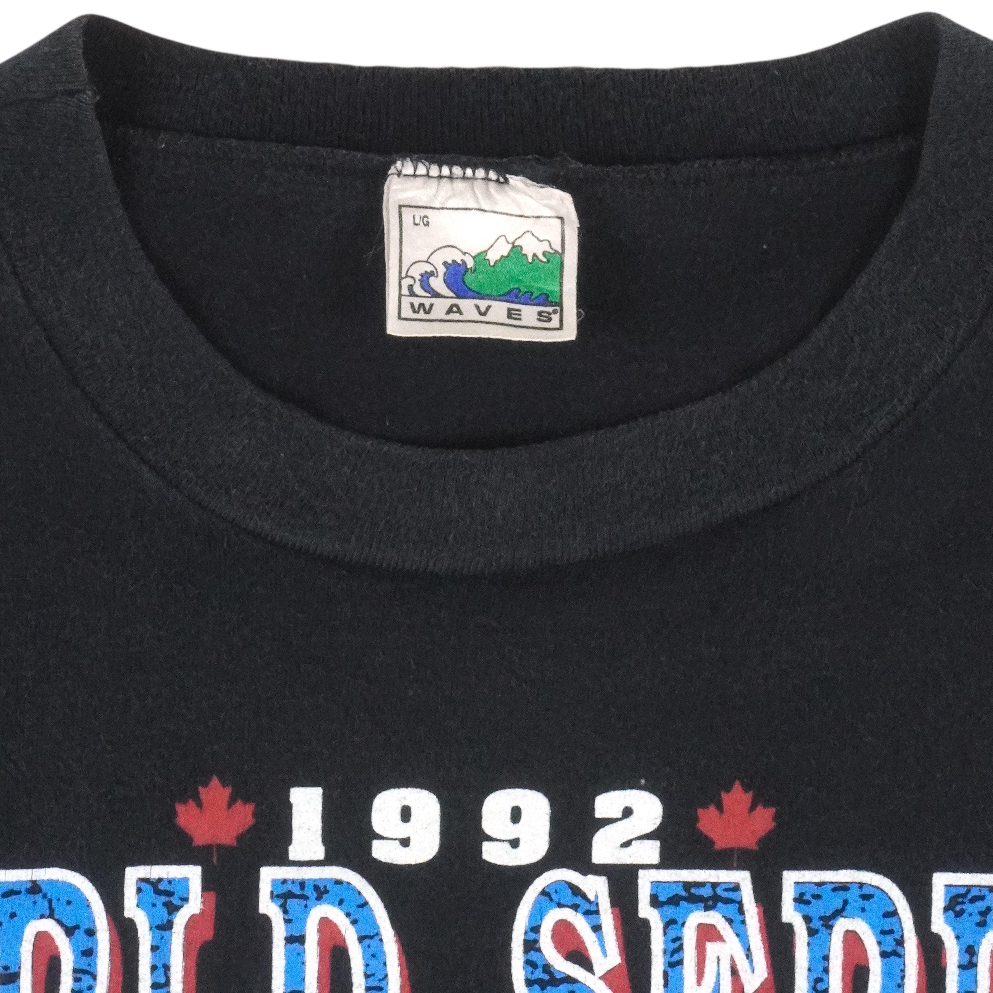 MLB (Waves) - Toronto Blue Jays World Series Champs T-Shirt 1992 Large Vintage Retro Baseball