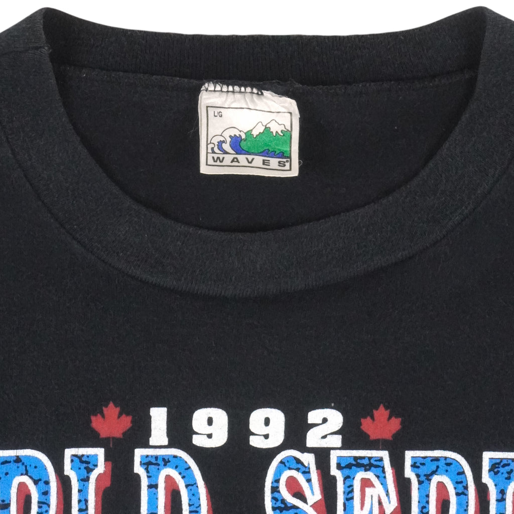 MLB (Waves) - Toronto Blue Jays World Series Champs T-Shirt 1992 Large Vintage Retro Baseball