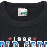 MLB (Waves) - Toronto Blue Jays World Series Champs T-Shirt 1992 Large Vintage Retro Baseball