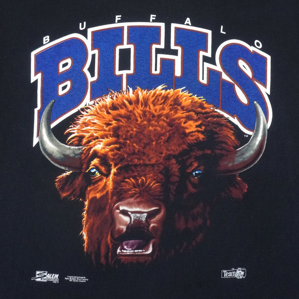 NFL (Salem) - Buffalo Bills X Animal Single Stitch T-Shirt 1992 X-Large Vintage Retro Football