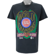NBA (Salem) - Detroit Pistons World Champs T-Shirt 1990 Large Vintage Retro Basketball