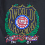 NBA (Salem) - Detroit Pistons World Champs T-Shirt 1990 Large Vintage Retro Basketball