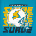 NFL (WLAF) - Sacramento Surge Helmet World League Football T-Shirt 1991 Large Vintage Retro