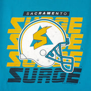 NFL (WLAF) - Sacramento Surge Helmet World League Football T-Shirt 1991 Large Vintage Retro