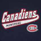 NHL (Waves) - Montreal Canadiens Hockey Single Stitch T-Shirt 1990s X-Large Vintage Retro Hockey