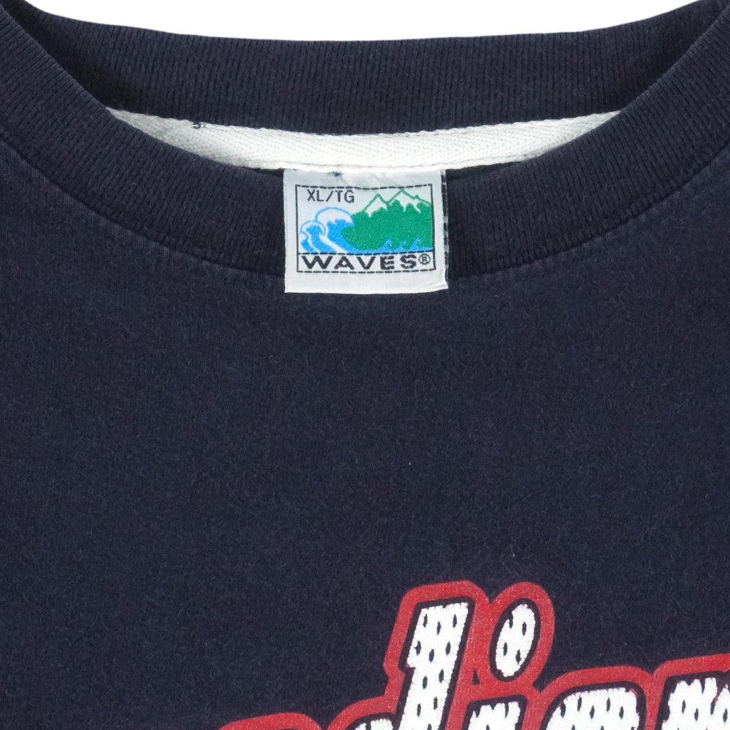 NHL (Waves) - Montreal Canadiens Hockey Single Stitch T-Shirt 1990s X-Large Vintage Retro Hockey