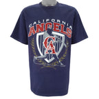 MLB (Locker Line) - California Angels Single Stitch T-Shirt 1993 Large Vintage Retro Baseball