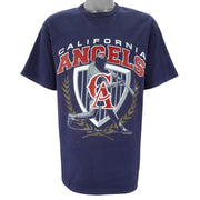 MLB (Locker Line) - California Angels Single Stitch T-Shirt 1993 Large Vintage Retro Baseball