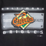 MLB (Hanes) - Baltimore Orioles Single Stitch T-Shirt 1995 Large Vintage Retro Baseball