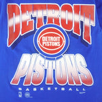 NBA (Hanes) - Detroit Pistons Single Stitch T-Shirt 1990s Medium Vintage Retro Basketball