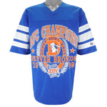 NFL (Logo 7) - Denver Broncos Super Bowl Champions 24th T-Shirt 1989 Large Vintage Retro Football