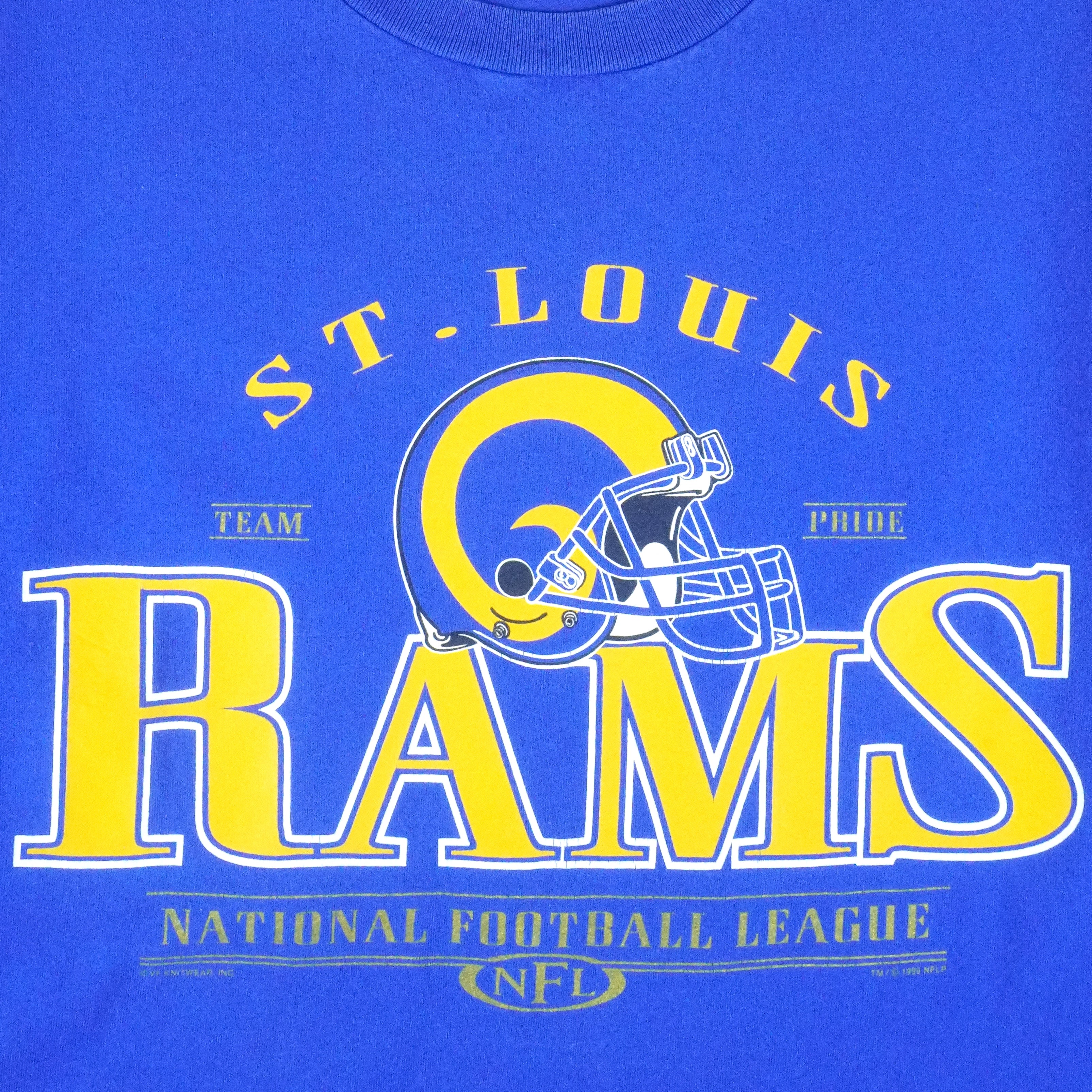 NFL (Lee) - St. Louis Rams Helmet T-Shirt 1999 X-Large Vintage Retro Football