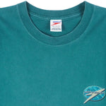 Speedo - Green Big Logo T-Shirt 1998 Large Vintage Retro