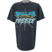 Vintage CHL (Top Dawg) - Dallas Freeze Single Stitch T-Shirt 1992 Large in black