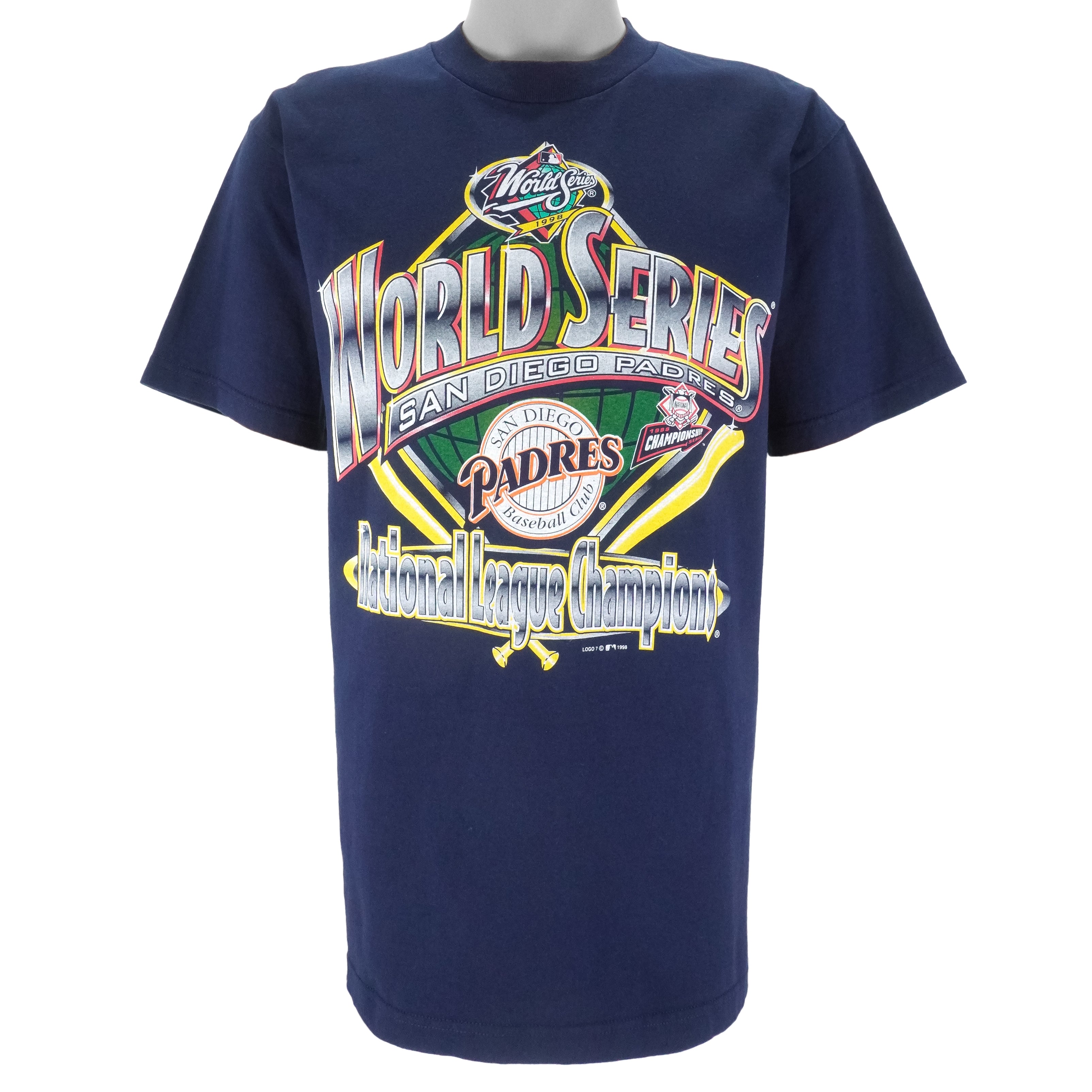 MLB (Logo 7) - San Diego Padres, World Series Champions T-Shirt 1998 Large Vintage Retro Baseball