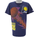 NBA (Logo 7) - Indiana Pacers Single Stitch T-Shirt 1990s Large Vintage Retro Basketball