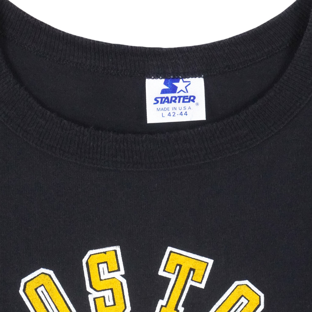 Starter - Boston Bruins Single Stitch T-Shirt 1990s Large Vintage Retro Hockey