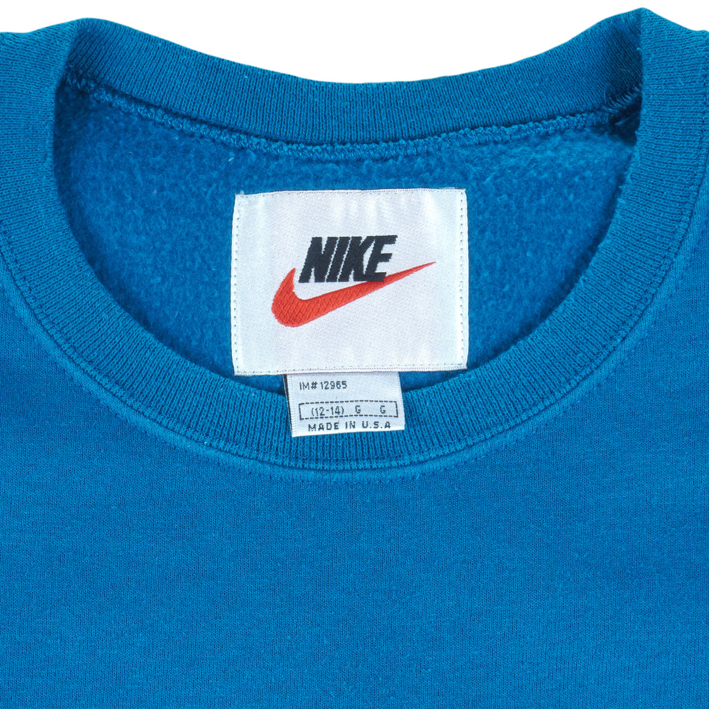 Reworked (Nike) - Classic Mini Swoosh Tricolor Crew Neck Sweatshirt Large Vintage Retro