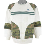 Reworked (Adidas) - Light Brown with Pattern Patchwork Sweatshirt Large